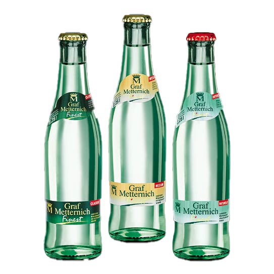 Graf Metternich Finest Mineralwasser 0,25 l in der Glasflasche