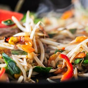 Asiatisches Wok-Gemüse als Menü Gemüse-Beilage